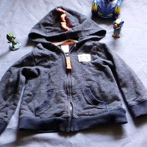 Toddlers spiked hood zip up hoodie